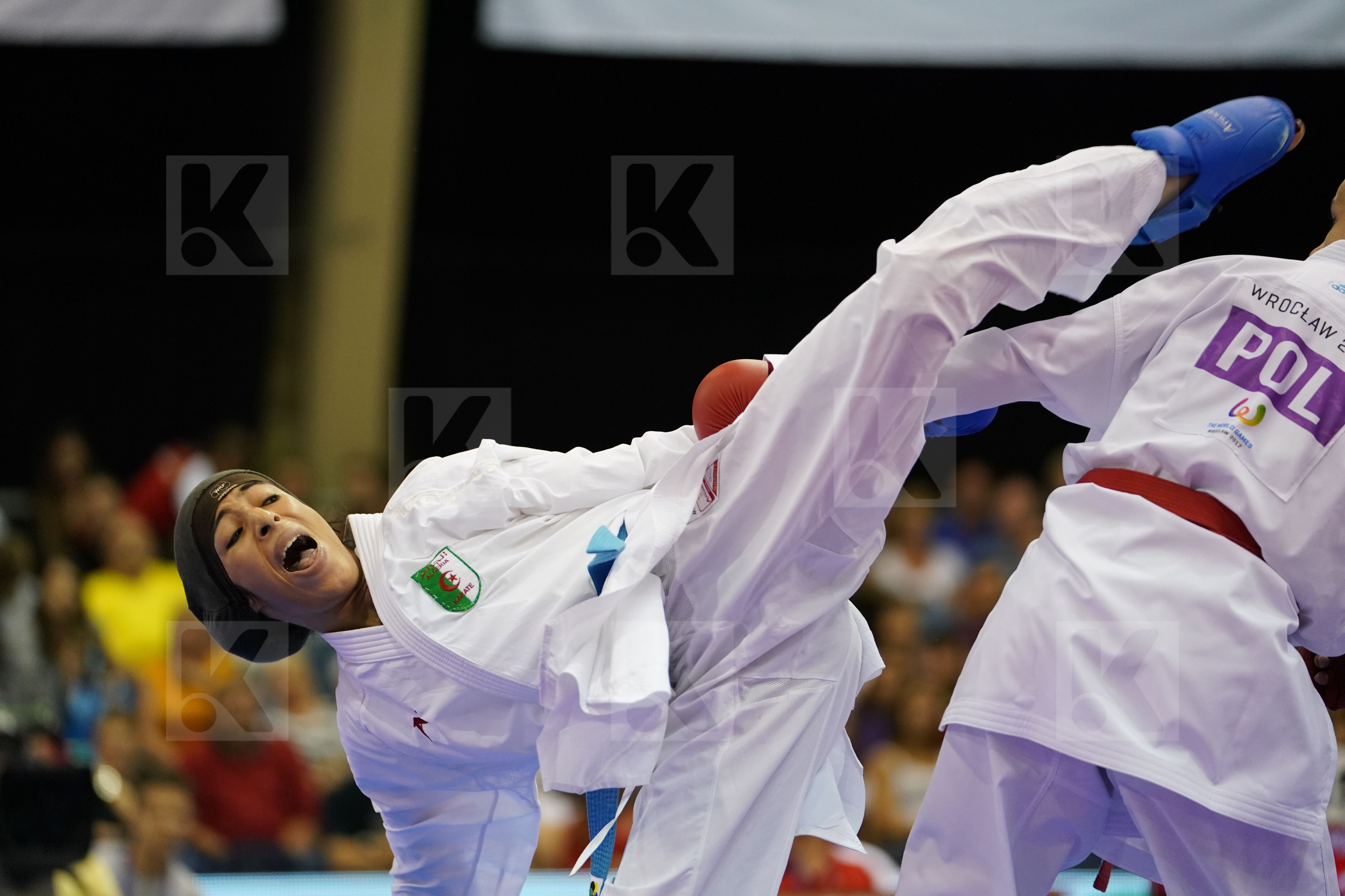 Algeria Besbes Lydia Female Kumite -50kg Nowakowska Madgalena Poland